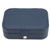 Portable Jewelry Box PU Leather Large Capacity 2 Layers Travel
