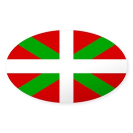 CafePress Basque Flag Sticker Oval Car Bumper Sticker