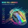 Wired Mouse Transparent Shell RGB Backlit Adjustable DPI Programmable Keys
