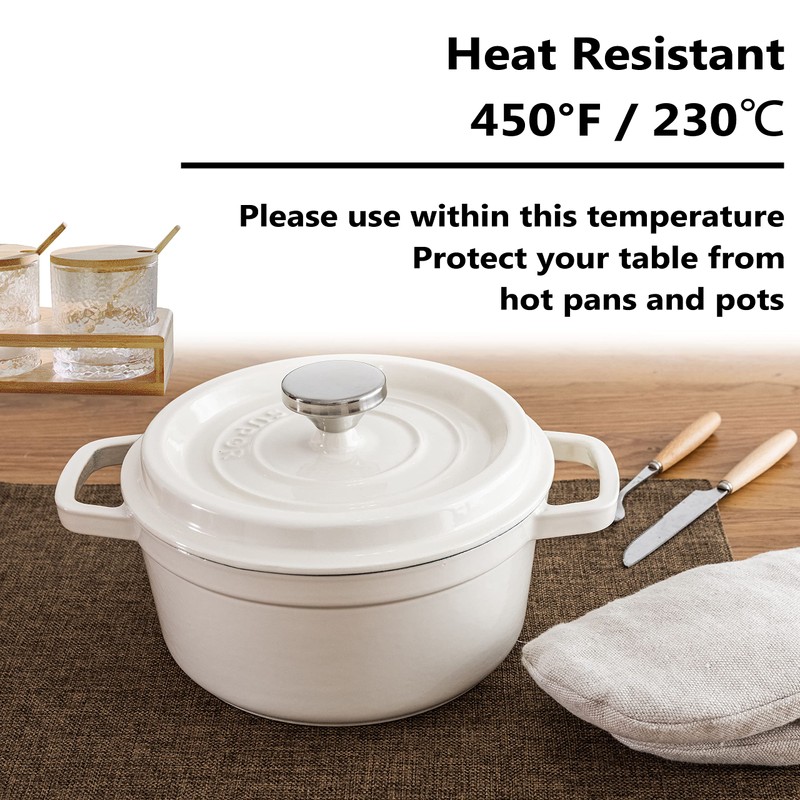 Home Brilliant Place Mats 6 Heat Resistant, Dining Table Cloth