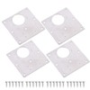 Hinge Repair Plate with Screws,Stainless Steel Kitchen Cupboard Door Cabinet Hinge Repair Plate with Holes (4 Pieces)