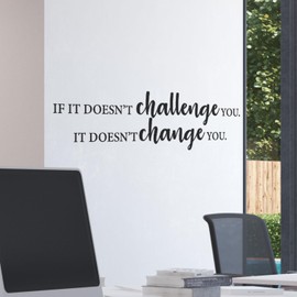 My Vinyl Story - Calcomanía de pared con frase de vinilo motivacional para gimnasio u oficina, calcomanía de pared inspiradora, fácil de aplicar y extraíble (negro, 36 x 10 pulgadas)