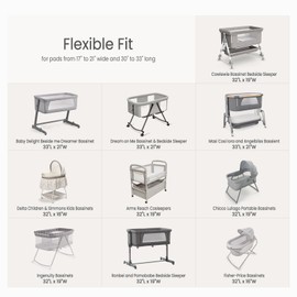 lulumoon Muslin Bassinet Sheets for Baby: Soft Bedside Sleeper Bassinet Fitted Sheets for Boys and Girls