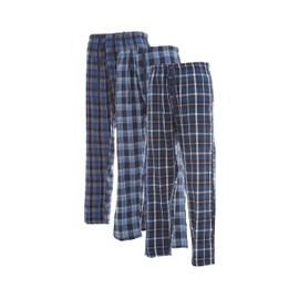 DARESAY 3 Pack: Plaid Pajama Pants for Men – Mens Flannel Pajama Pants - Mens PJ Pants with Pockets & Button Fly (Up to 3XL)