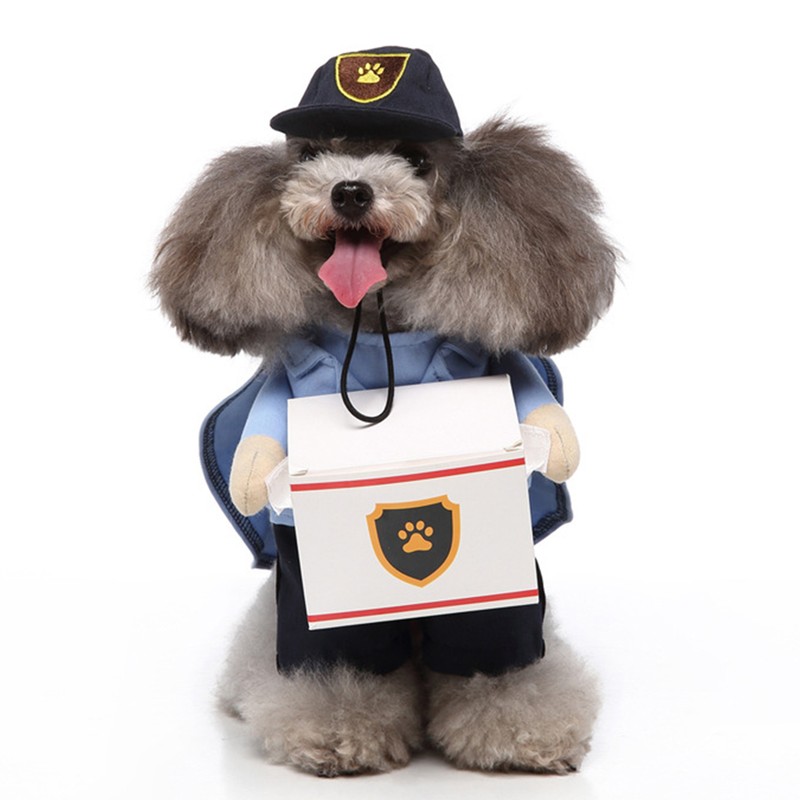Pet Mail Carrier Costume Soft Funny Costumes Pet Suit with