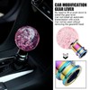 Rankomu Car Gear Knob Pink Crystal Bubble, Automatic Manual Transmission