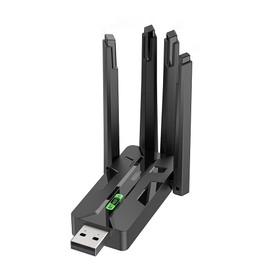 JESWO Adaptador Bluetooth USB 5.4, 2 en 1 USB Bluetooth WiFi 6 Adaptador, con Wi-Fi de Doble Banda de 2,4/5 GHz y Alta Ganancia, Compatible con Windows 11/10/8.1, Plug & Play