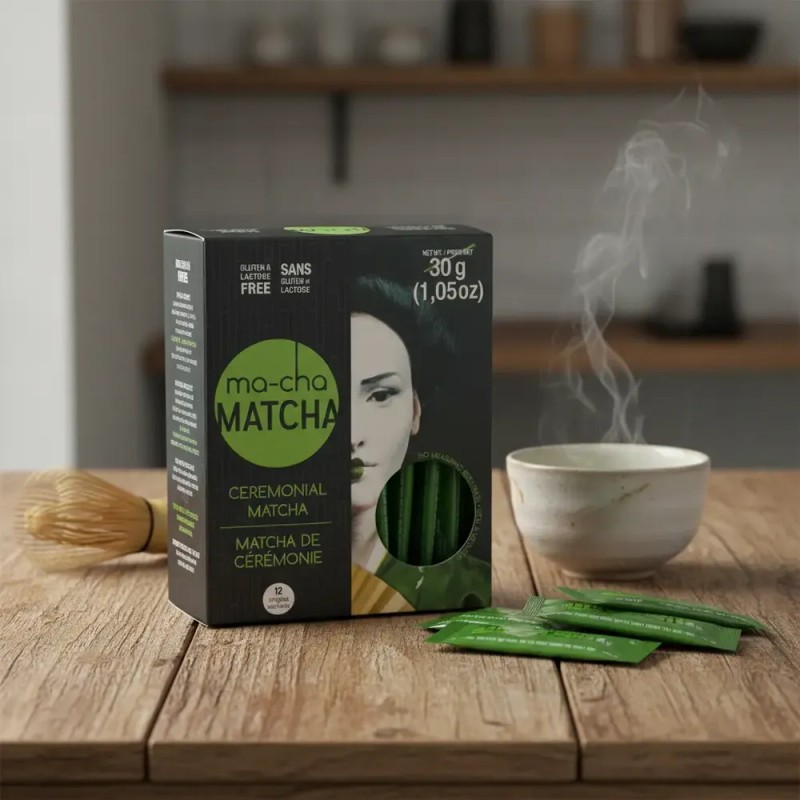 Té Matcha Ceremonial Ma-cha 12 Sobres Individuales 30g