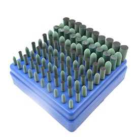 Chiloskit Pack of 100 Wool Felt Polishing Grinding Grinding Ceramic Nail Drill Bits 0.8 cm Shank Matching Accessories Bit Wen Rotary Tool Attachment PR5787