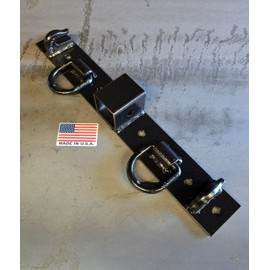 Heavy Duty Compact Tractor Towing Kit - Weld on Chain Hooks, D Rings, 3 Inch Receiver Plate - Compatible with John Deere, Kubota Steel, USA Made - Black