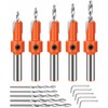 Nutmanel 5PCS Countersink Drill Bit Set, 8mm Adjustable Quick Release