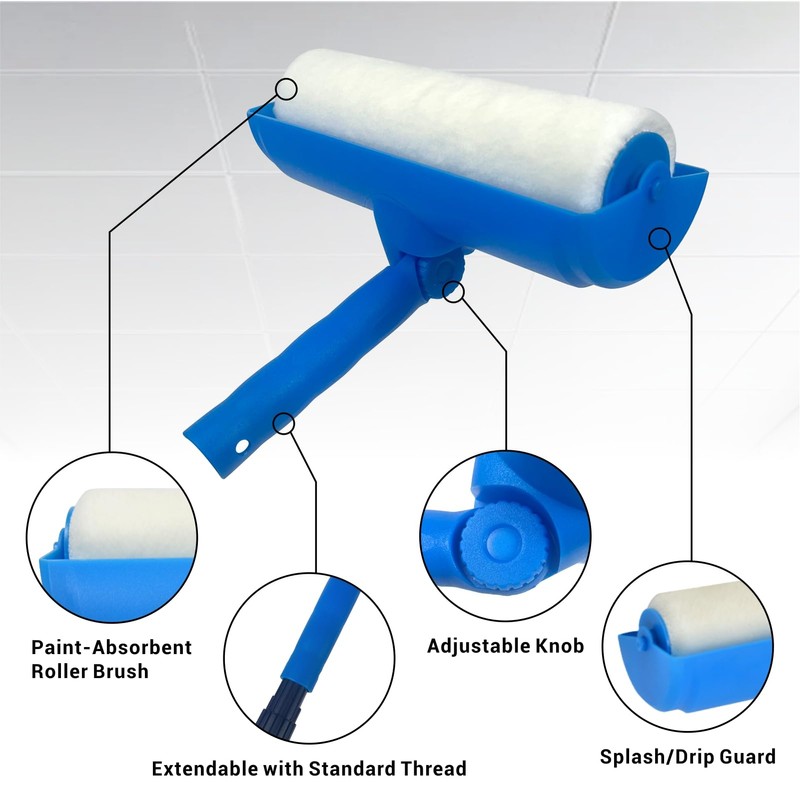 Nichiyo 4 Pcs 10 Inch Ceiling Paint Roller with Shield