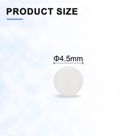sourcing map 100pcs PP Plastic Bearing Balls 4.5mm Solid Plastic Balls, Precision Bearing Ball, White