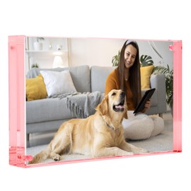 The original acrylic 4x4 MAGNET FRAME with Rose Edge by Canetti(r) - 4x4