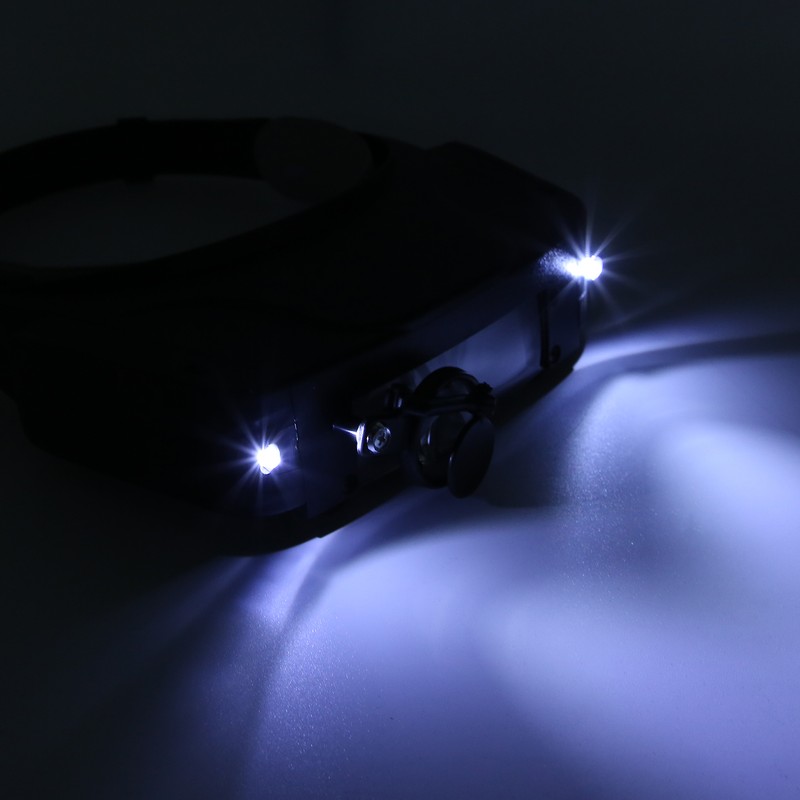 1.5X 3X 9.5X 11X Head Wearing Magnifier Multi Functional LED