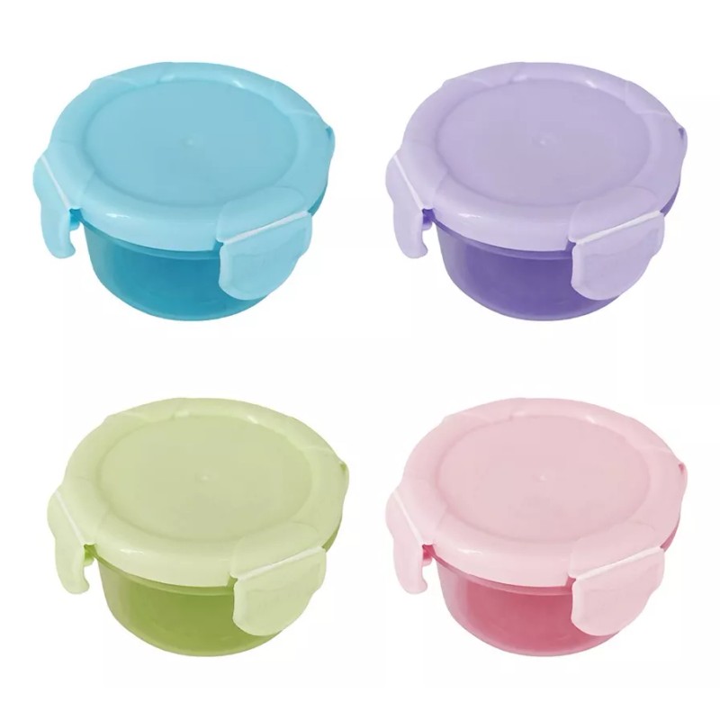 Luxury 4 Mini Contenedores Recipiente Comida Colación Snack Toper