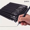 Unbranded 20PCS Ball Point Pens BLACK Gel Ink Pen Smooth