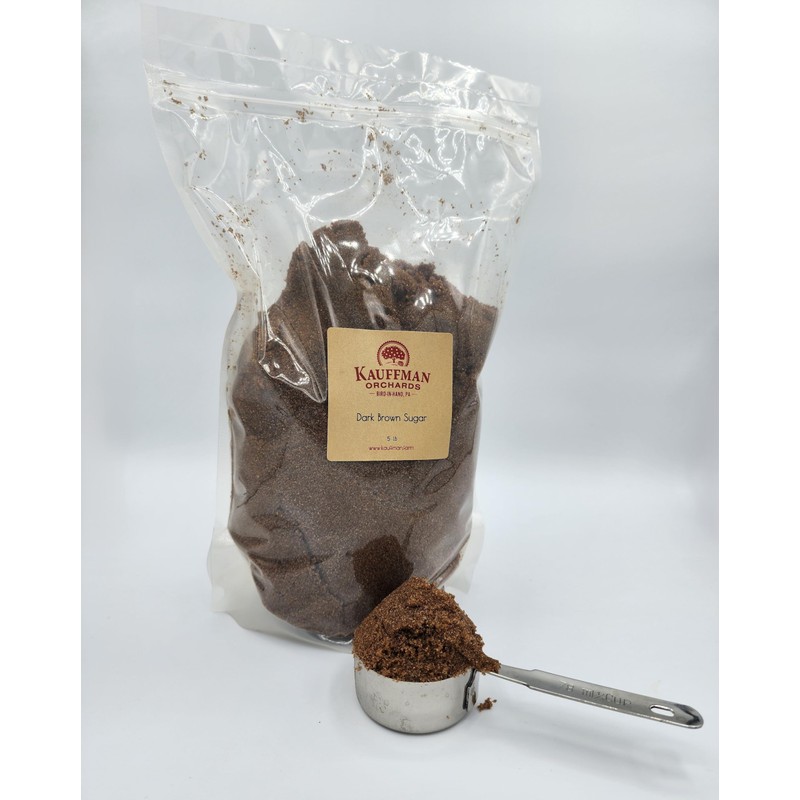 Kauffman Orchards Old-Fashioned Dark Brown Sugar, 5 Pound Bag
