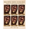 MUSECLOUD 14K Gold Plated Nugget Earrings for Men, M, Round,