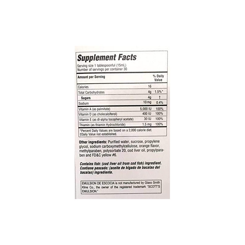 Menper Emulsion de Escocia Vitamins A, B1, D and E