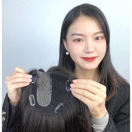 Part Wig 100% Human Hair Exclusive Hair Whorl Hair Crown Hair Women's Wig Hairpiece Hair Weaving Thin Hair Full Hand Planted Human Hair Real Artificial Scalp Misses Natural Short Hair Whole Top Wig