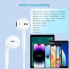 FCV Wired Earphones for iPhone Earbuds with Lightning Connector Plug&Play