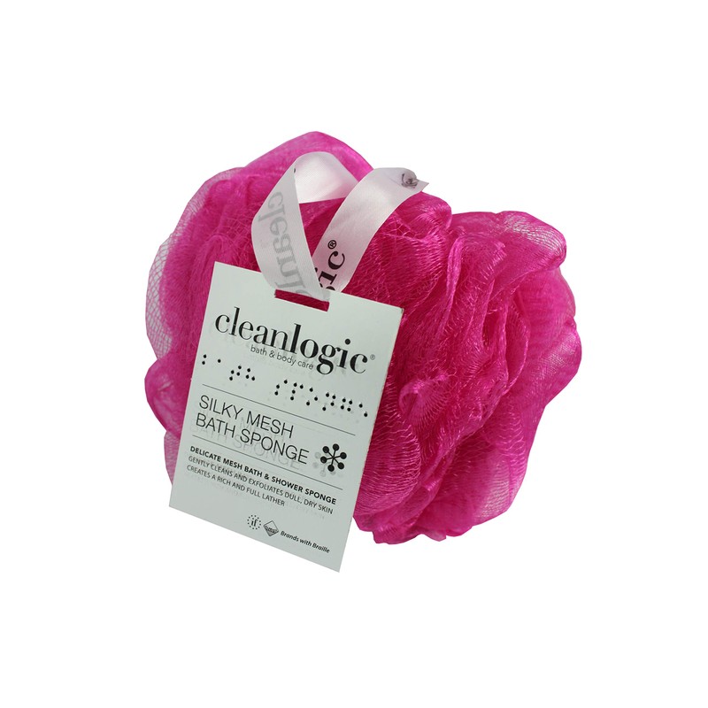 Clean Logic Cleanlogic - Silky Mesh Bath & Shower Sponge,