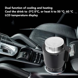 Car Cup Warmer Cooler, Auto Smart Cooling and Heating Cup Holder Electric Heated Insulated Beverage Mug Tumbler Holder for Car Home Office Outdoor Travel