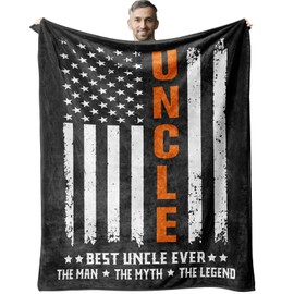 Zvzmzy Uncle Gifts for Father's Day Blanket 60"x 50" - Fathers Day Uncle Gift from Nephew Niece - Best Birthday Presents for Uncles - to My Uncles - Presents for Fathers Day for Uncle
