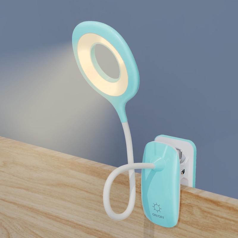 GCDFGV Clip On Reading Light for Bed Headboard, USB Rechargeable