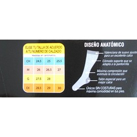 Calcetines Preven-t Caballero Algodón Control Varices, Compresión moderada (Grande, Negro)