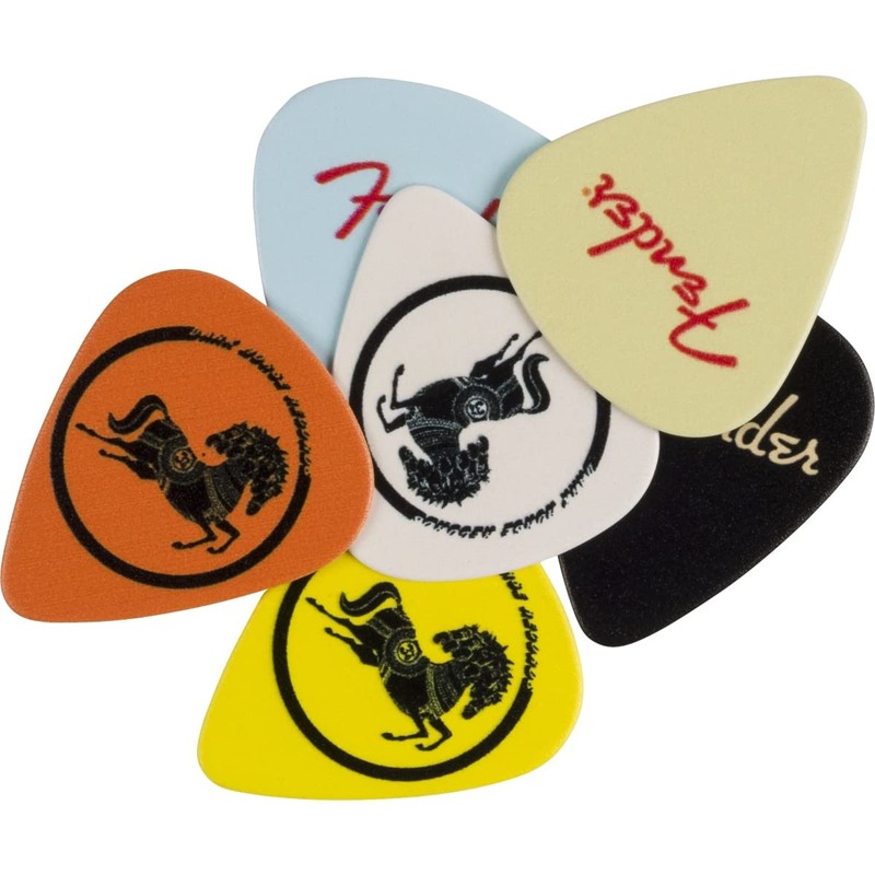 Fender George Harrison Dark Horse Pick Tin, Medium, Set of