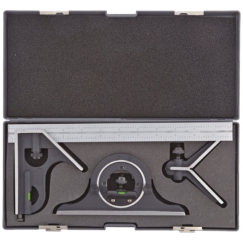 Fowler 52-370-012-0, 4 Piece Combination Square Set With 12" Blade