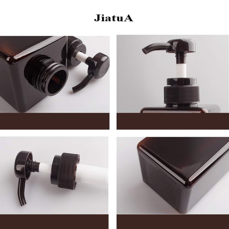 Pump Bottle, Refillable Plastic Empty Lotion Soap Dispenser Liquid Container