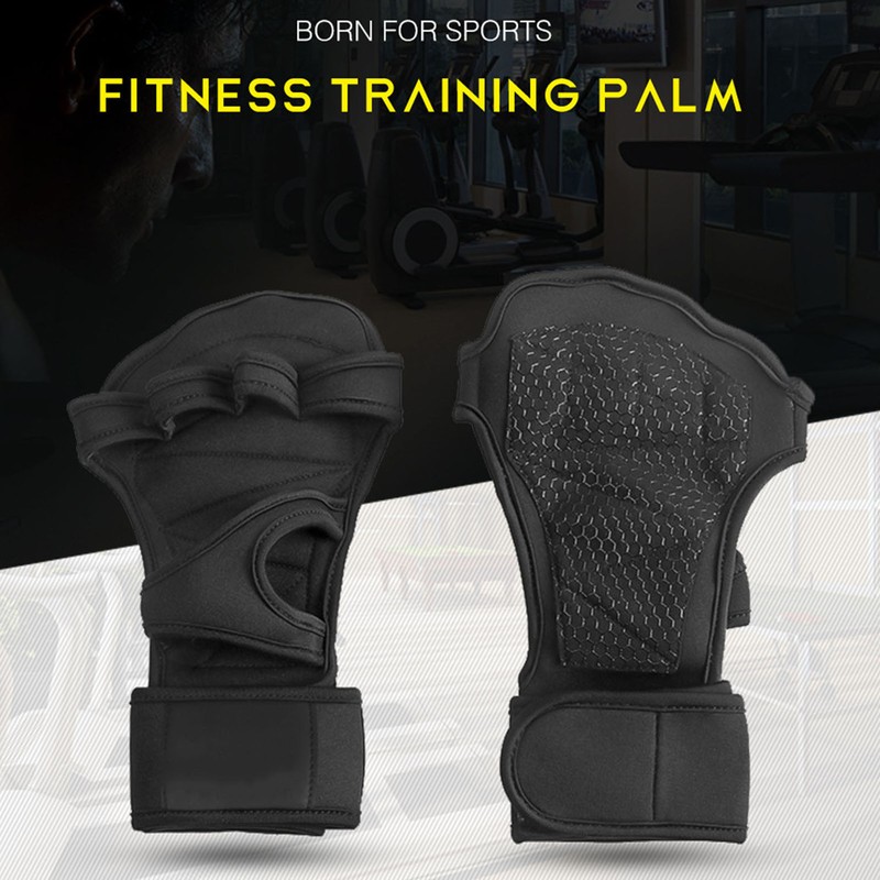 Weight Lifting Gloves Polyester Fiber Hook and Loop High Density