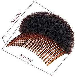 Women Lady Girls Soft Sponge Foam Hair Base Inserts Bump Up Hair Pads Stick Bun Maker Hair Styling Clip Hair Comb Braid Tool Hair Styling Accessories Brown