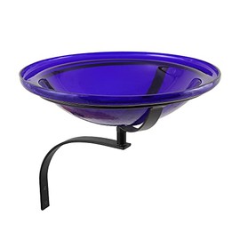 Achla Designs 201-5020 12 Inch Cobalt Blue Crackle Wall Mount Bracket Birdbath