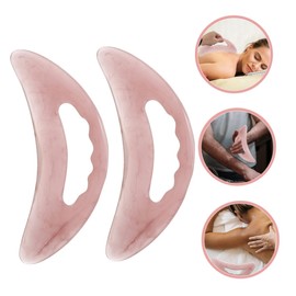 Healeved 2pc Resin Guasha Massage Scraper Body Scraper Tool for Full Body Moon Shape Massage Accessory for Home Use Compact Reusable