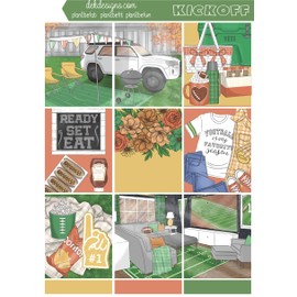 Life Planner Sticker Kit, Kickoff, over 150 stickers on premium matte