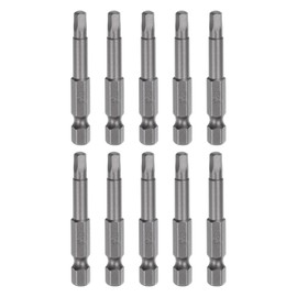sourcing map 10pcs H4 Hex Screwdriver Bit 1/4" Hex Shank 2" Length Magnetic Security Screw Driver Power Tool