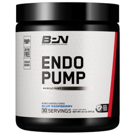 BARE PERFORMANCE NUTRITION BARE PERFORMANCE NUTRITION, BPN Endo Pump Pre-Workout Muscle Pump Enhancer, Increased Blood Flow/Oxygen Transport to Muscles, Blue Raspberry