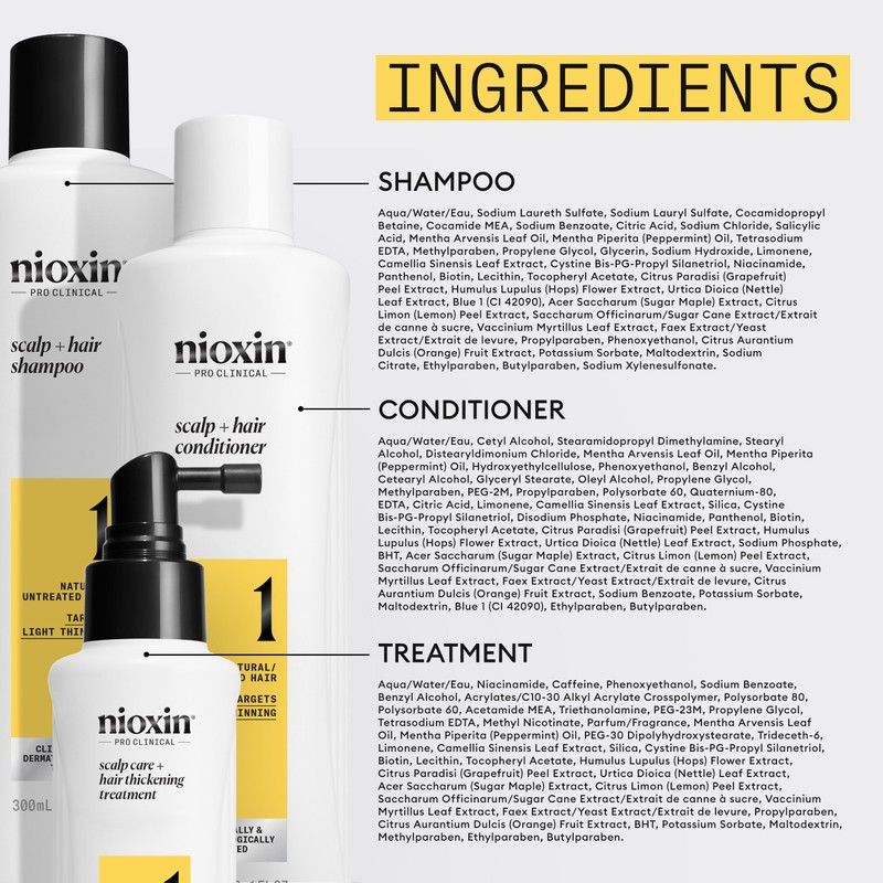 Nioxin Scalp + Hair Thickening System 1 Starter Trial Kit