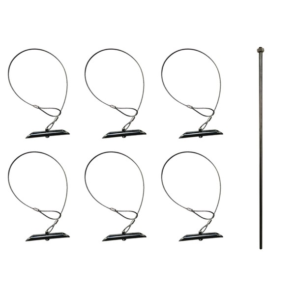 6" Chisel Earth Anchors - 6 pcs and Drive Rod