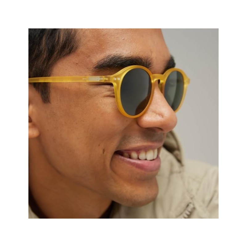 Ijipizi Boston Sunglasses #D Model, yellow honey / green