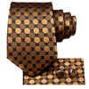 Dubulle Black and Gold Dots Ties Set for Men Woven