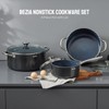 Induction Cookware Set 6-Piece, Stackable Kitchen Cooking Pots Set, 6qt