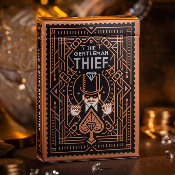 JP GAMES LTD The Gentleman Thief Playing Cards: Standard Copper