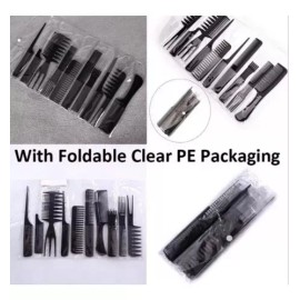 Camila Juego De 10 Peines Para Barbería,estetica Y Estilismo