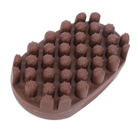 Generic Curl Comb, Rubber Twist Comb for Men Women, Rubber Hair Sponge Curl Brush Twist Sponge for Afro Curls, Washable Hair Wave Tool for Short Hair, Boy Girl Barber Hair Brush (Brown)