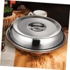 WOONEKY 2Pcs Stainless Steel Food Covers for Steak Oilproof Dish
